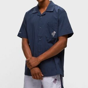 NEW BALANCE X RICH PAUL COLLAR SHIRT - NAVY BLUE NWT